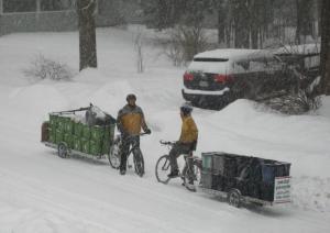 Ben and Myke meet on a snowy day