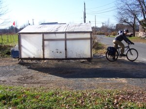 We move a greenhouse two miles